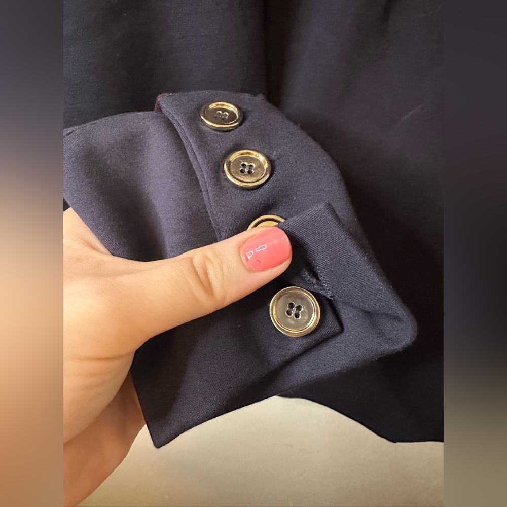 Damsel In A Dress | 1/4 Zip Navy Pull Over - Picture 7 of 9